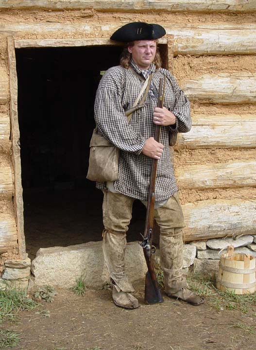 Billy Heck con su ropa de época en 2002.