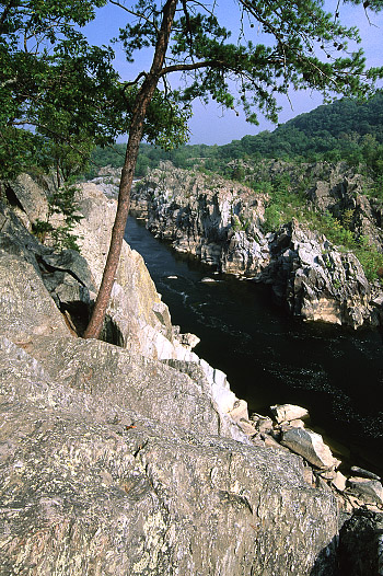 foto de los afloramientos rocosos de la garganta del Potomac