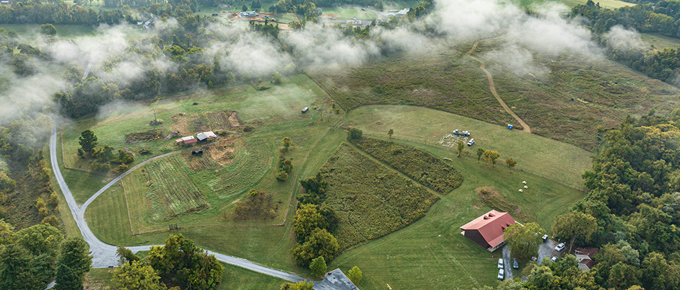 Vista aérea del Parque Estatal Sweet Run