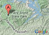 Miniatura del mapa de Google que muestra la ubicación del Parque Estatal Fairy Stone Miniatura del mapa de Google que muestra la ubicación del Parque Estatal Fairy Stone