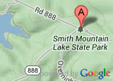 Miniatura del mapa de Google que muestra la ubicación del Parque Estatal Smith Mountain Lake