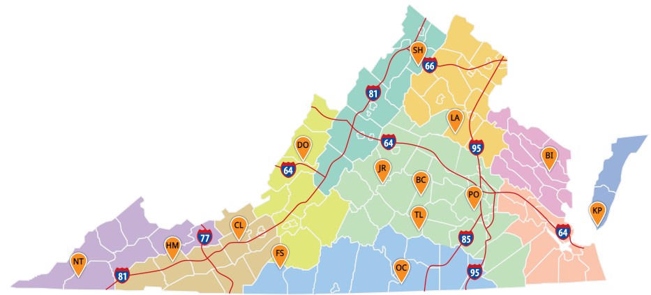 Mapa de parques con cabañas familiares